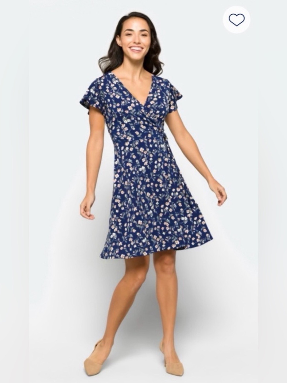 Kaileigh V Neck Faux Tie Dress